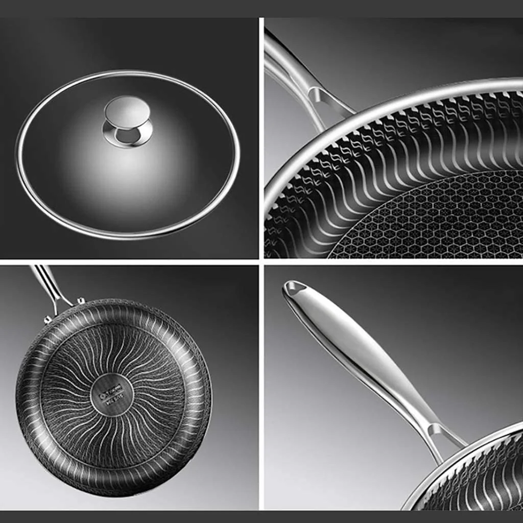 10" Nonstick 2pc stainless steel saute pan set - Image 2