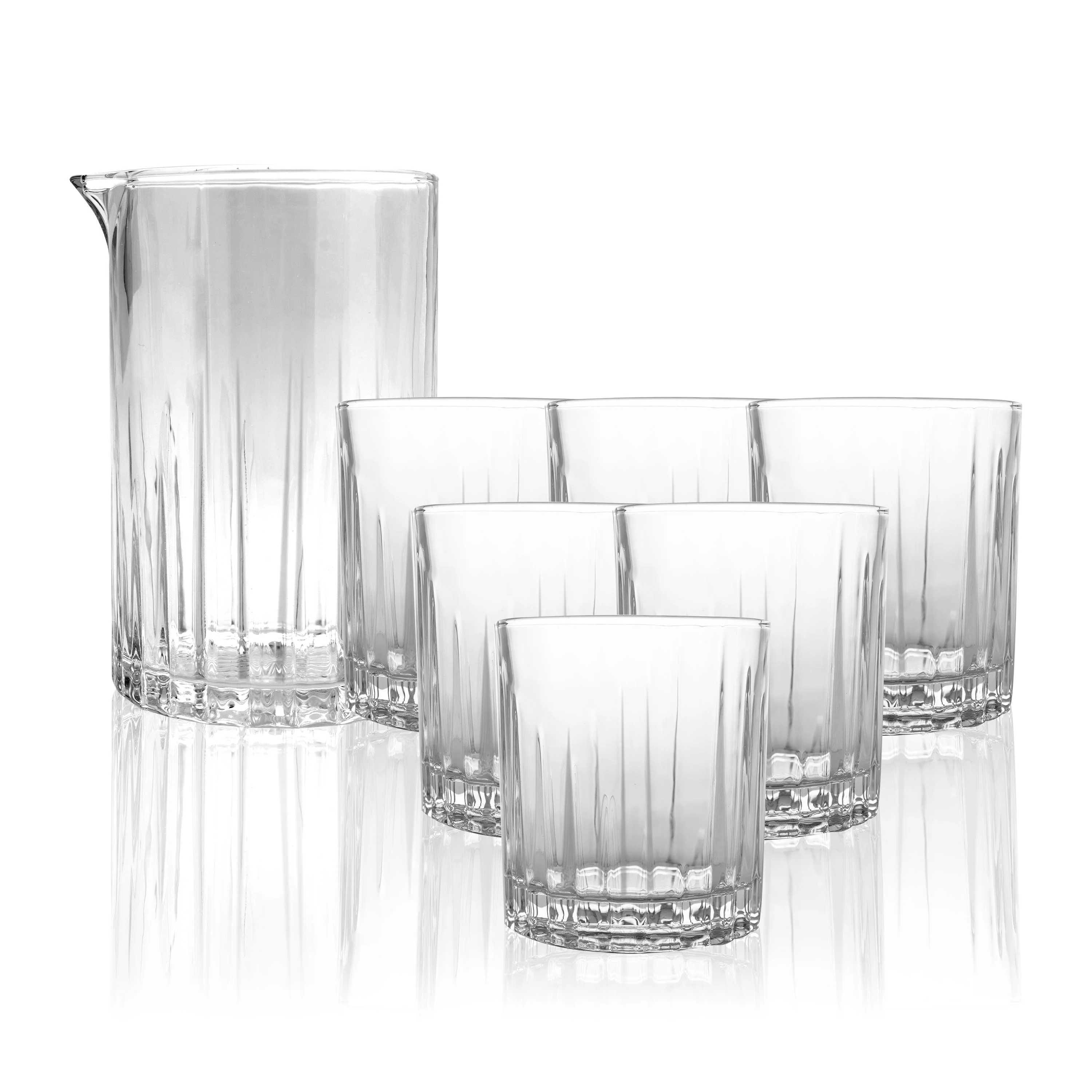 360 Rotating Old Fashioned Glass Set With Mixing Pitchers - Image 4
