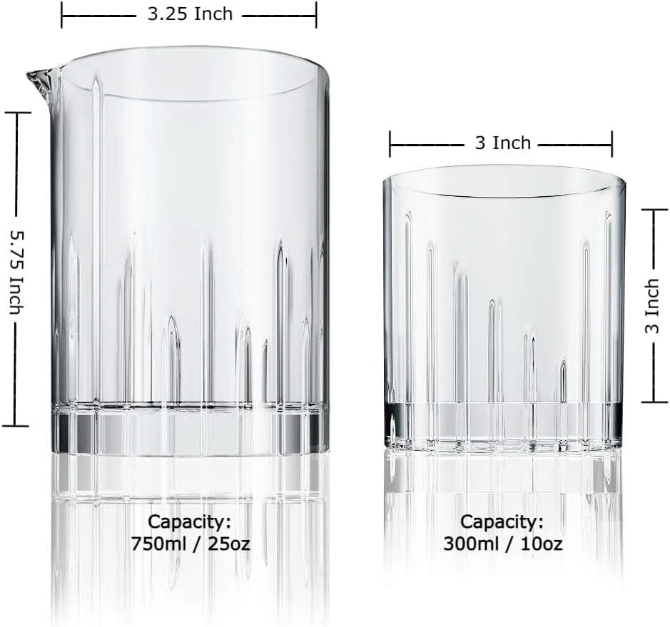 360 Rotating Old Fashioned Glass Set With Mixing Pitchers - Image 7