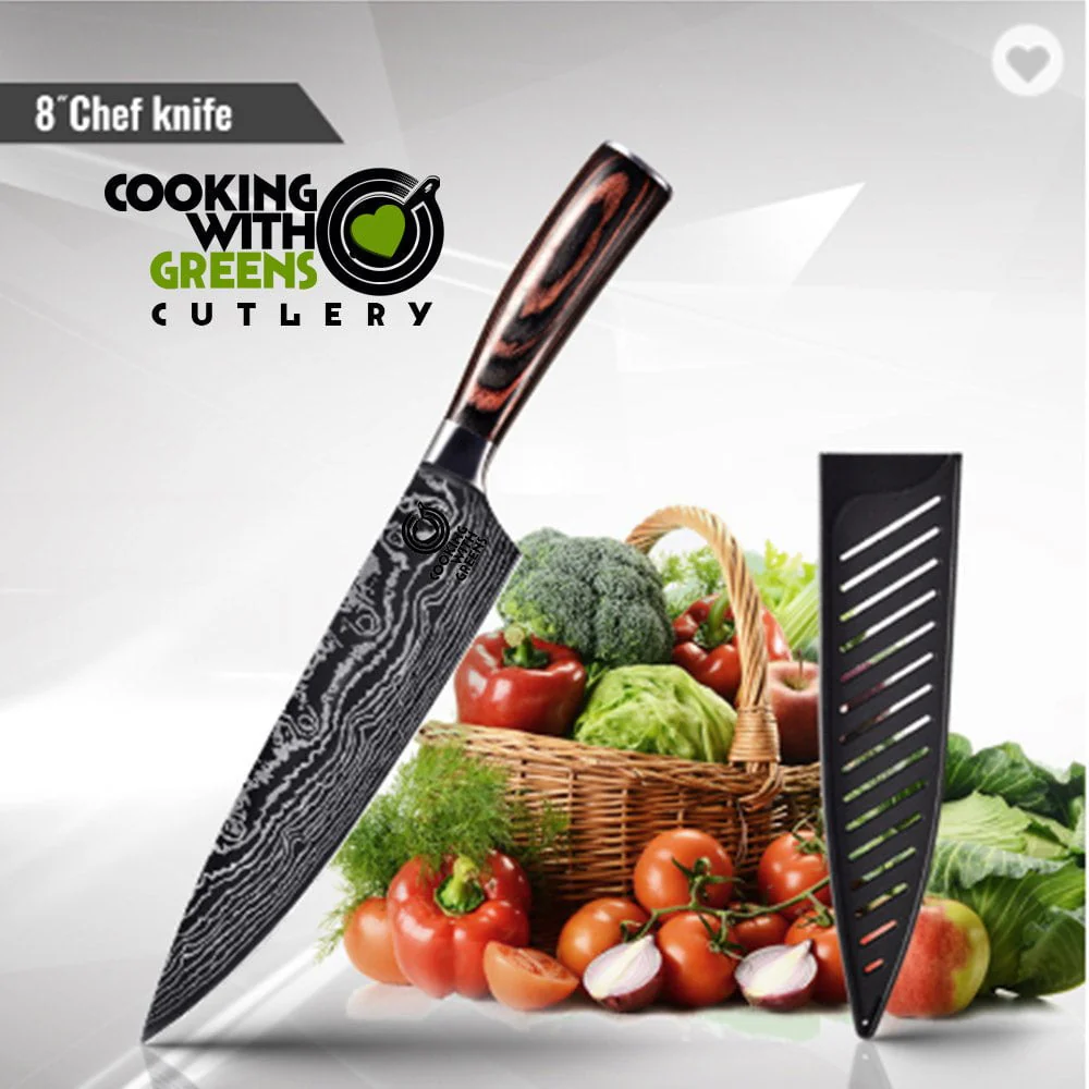 5 PIECE DAMASCUS CHEF KNIFE SET (FREE DELIVERY) - Image 3