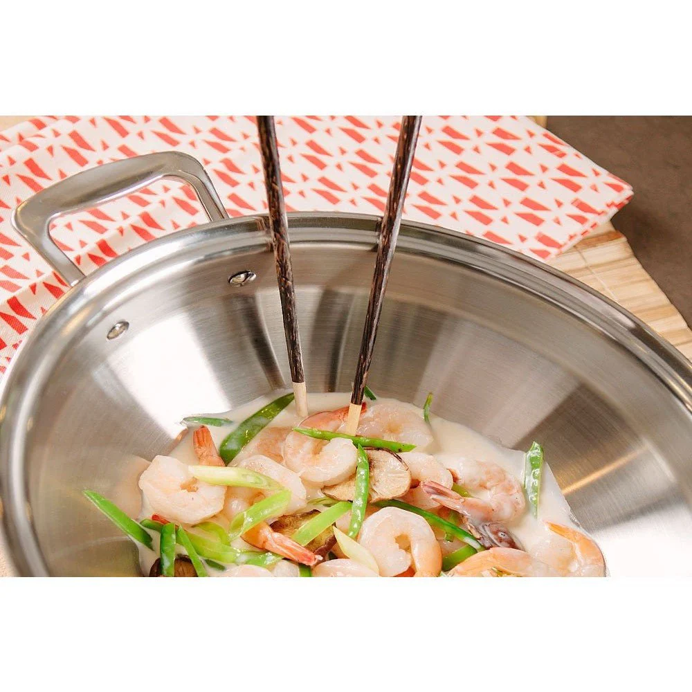 5 Quart Stainless-Steel Wok - Image 4