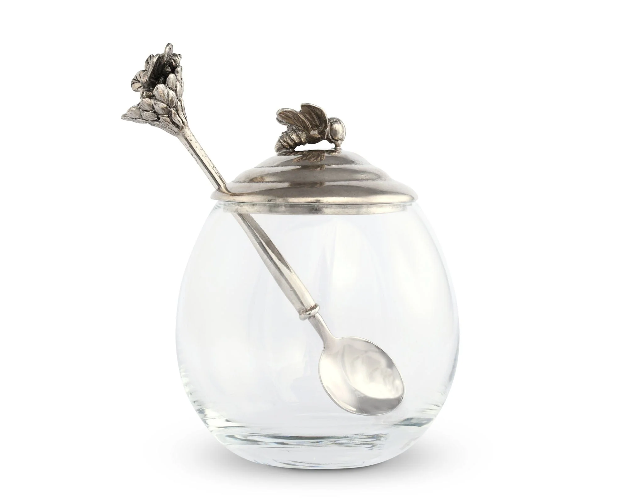 Bee Glass Honey Pot with Spoon - Image 3