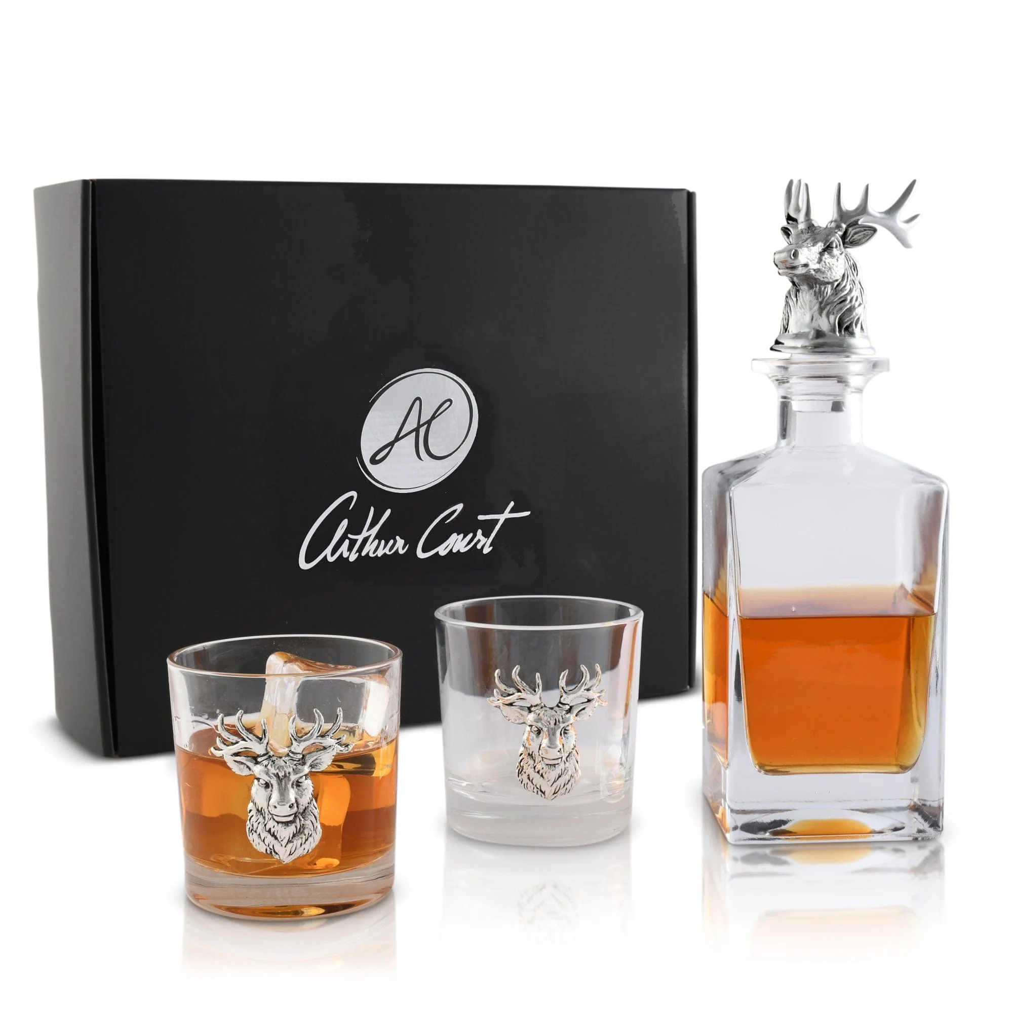 Elk / Deer Bust Decanter Set with Glasses - Image 6