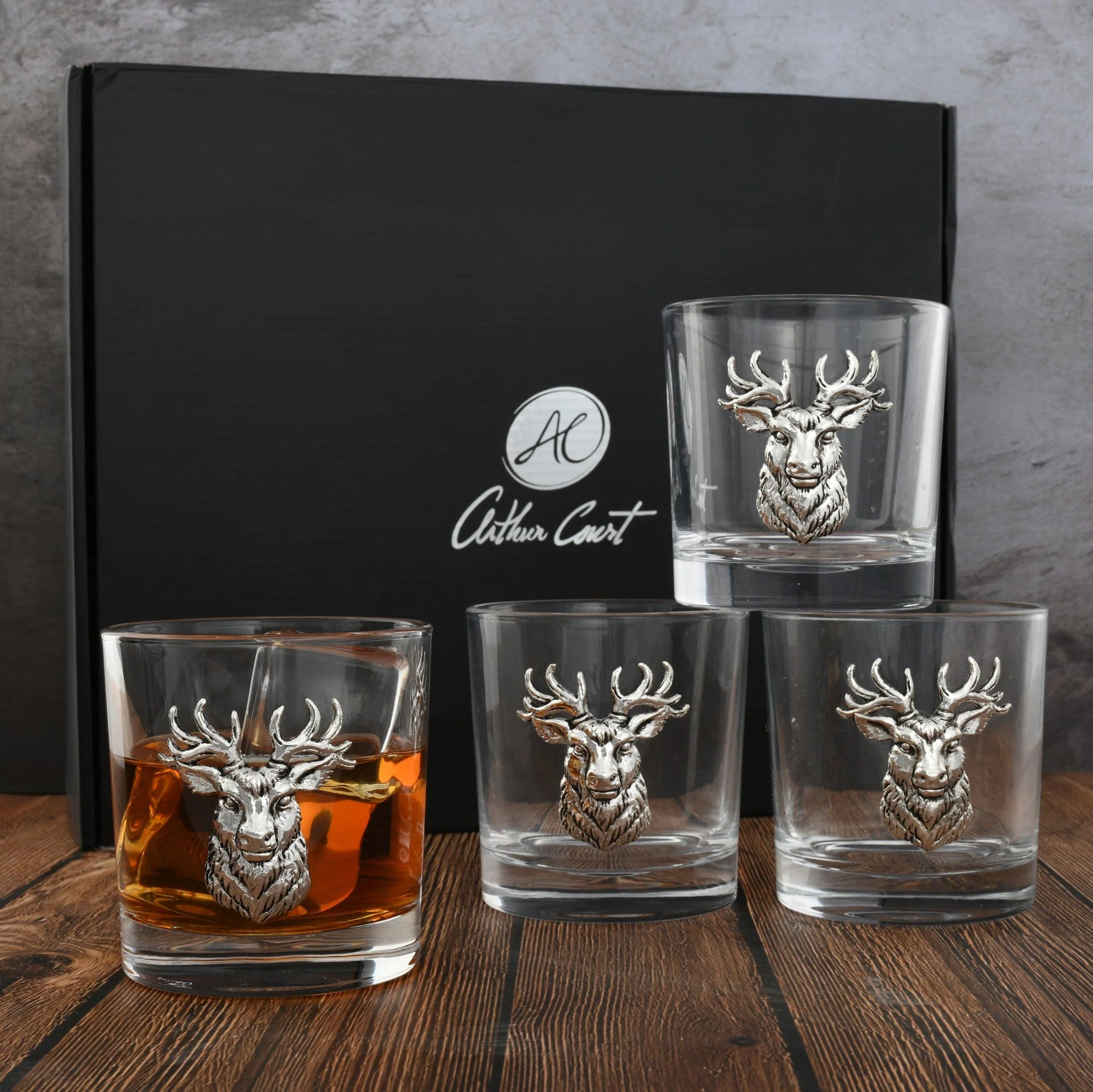 Elk Head Bar Glasses Set of 4 - Image 6