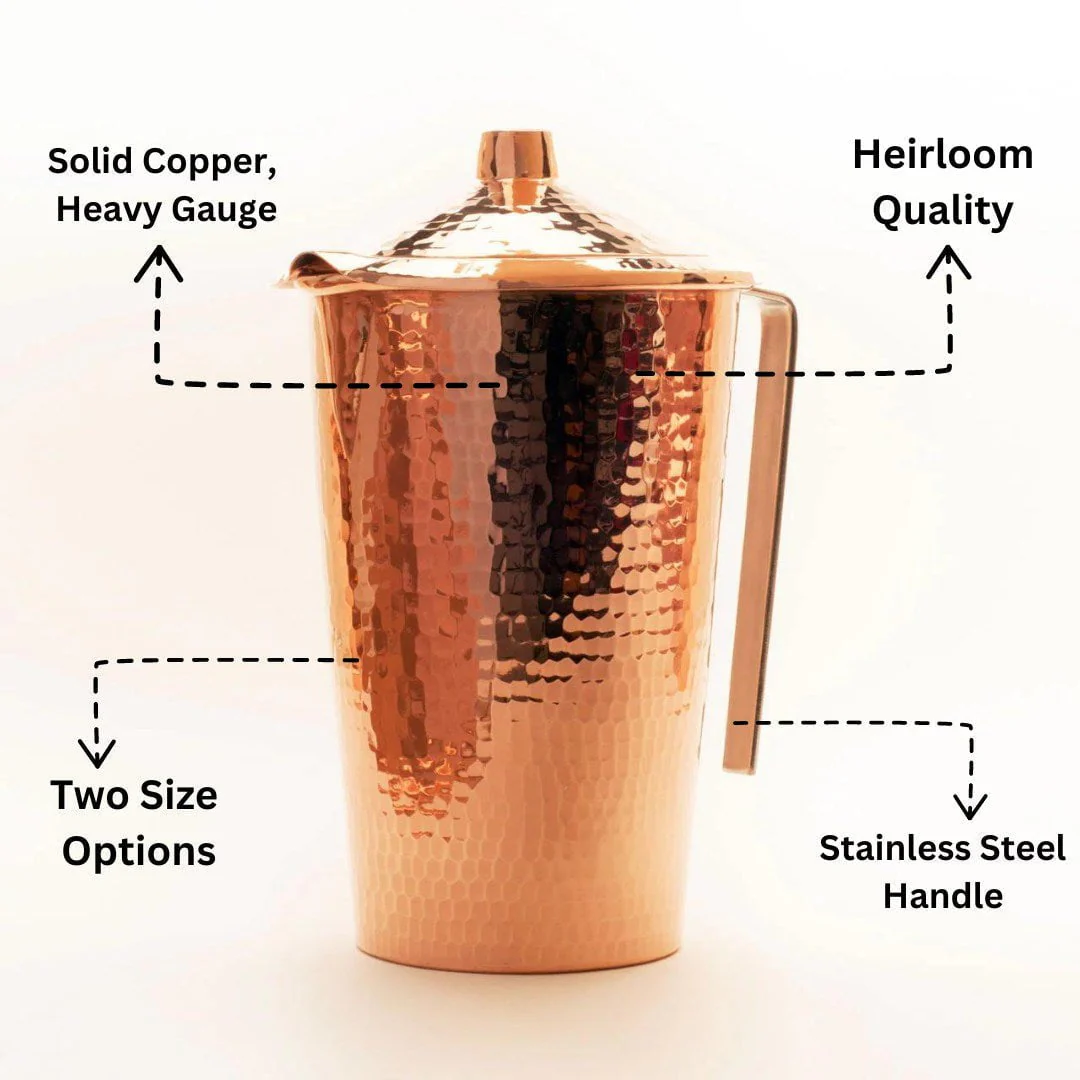 Gangotri Copper Water Pitcher with Lid - Image 5