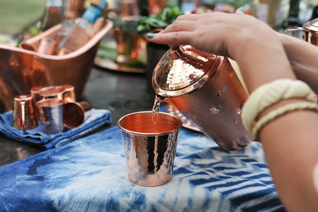 Gangotri Copper Water Pitcher with Lid - Image 7