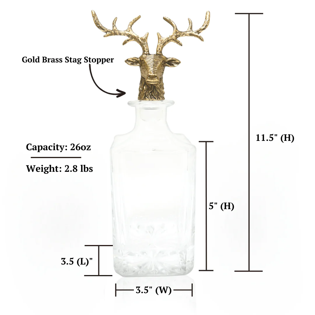 Gold Stag Deer Decanter - Image 3
