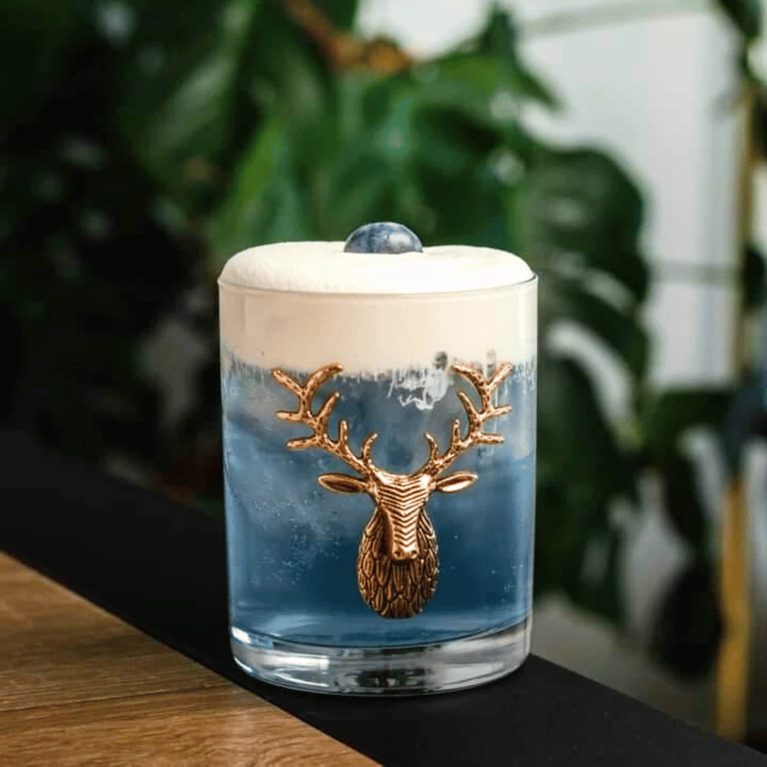 Gold Stag Deer Whiskey Glasses - Image 4
