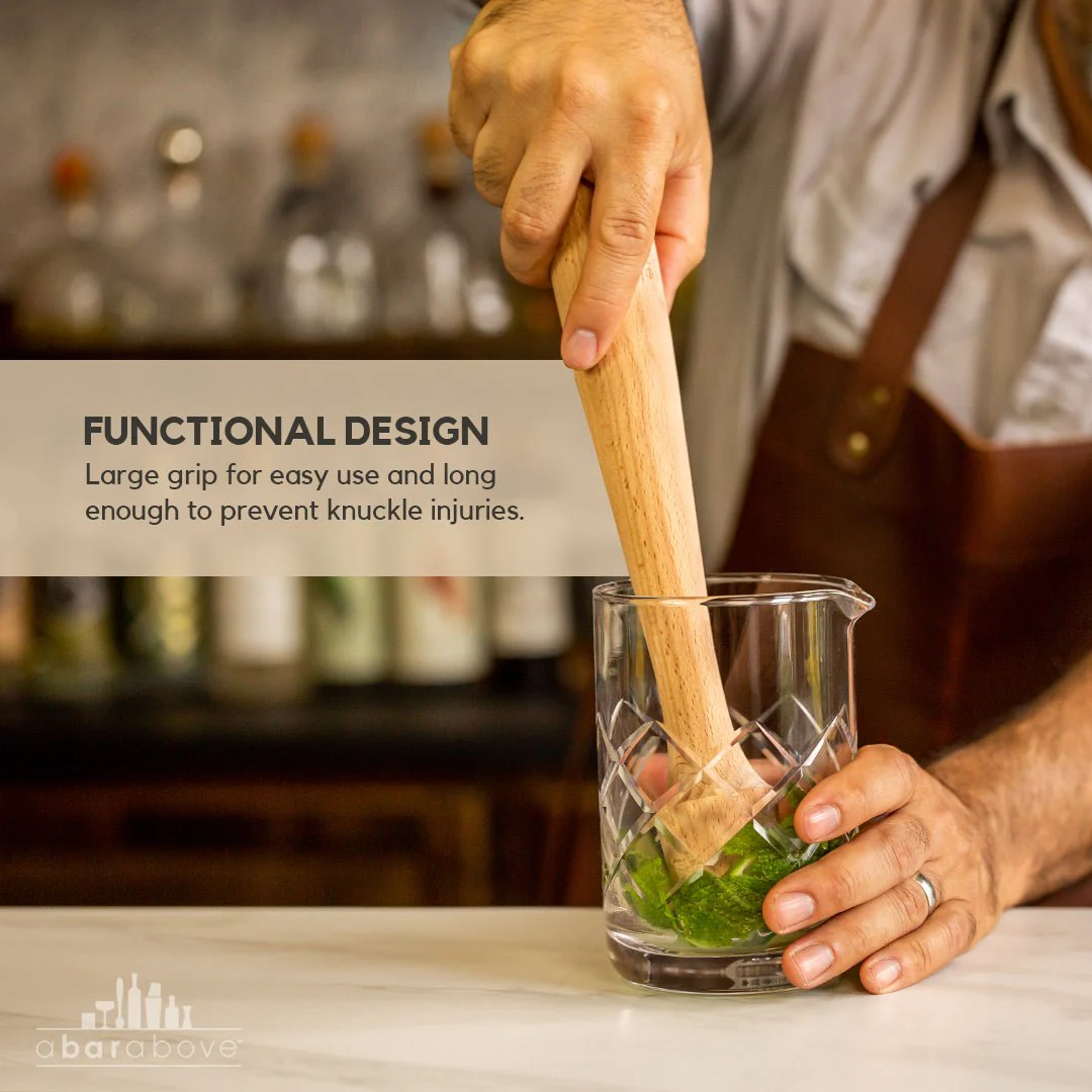 Natural Hardwood Extra Long Cocktail Muddler - Image 6