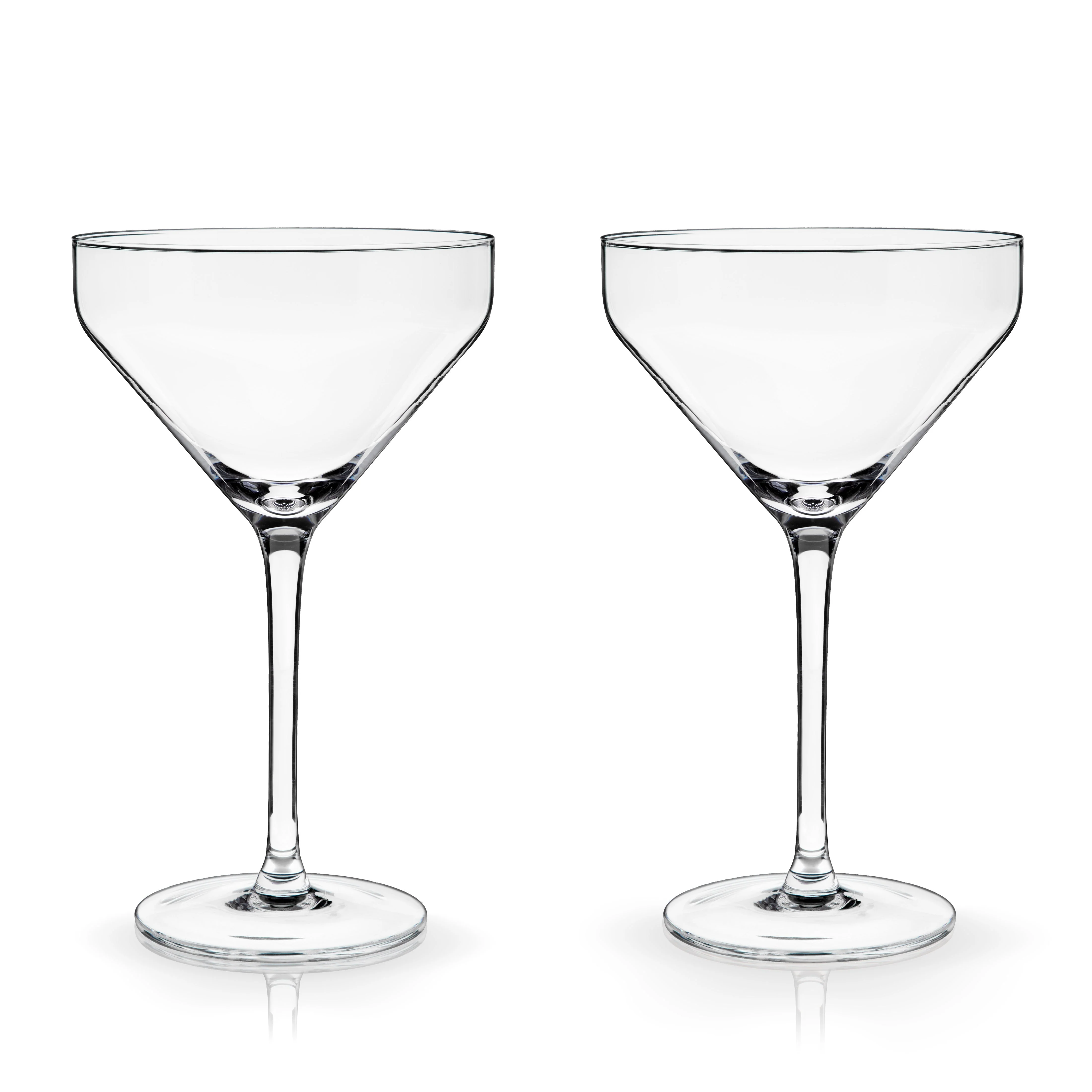 Raye Angled Crystal Martini Glasses Set of 2 - Image 3