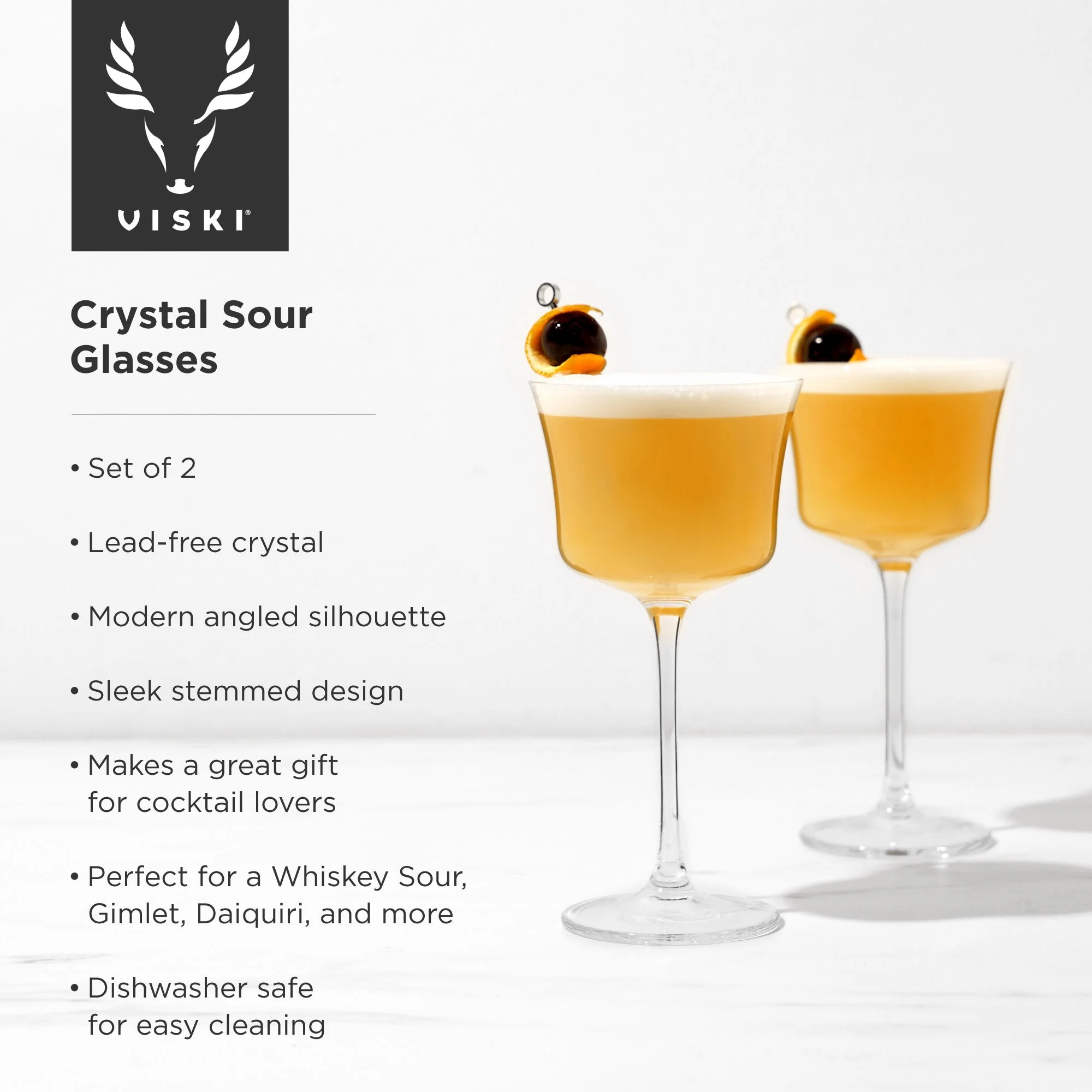 Raye Angled Crystal Sour Glasses Set of 2 - Image 5