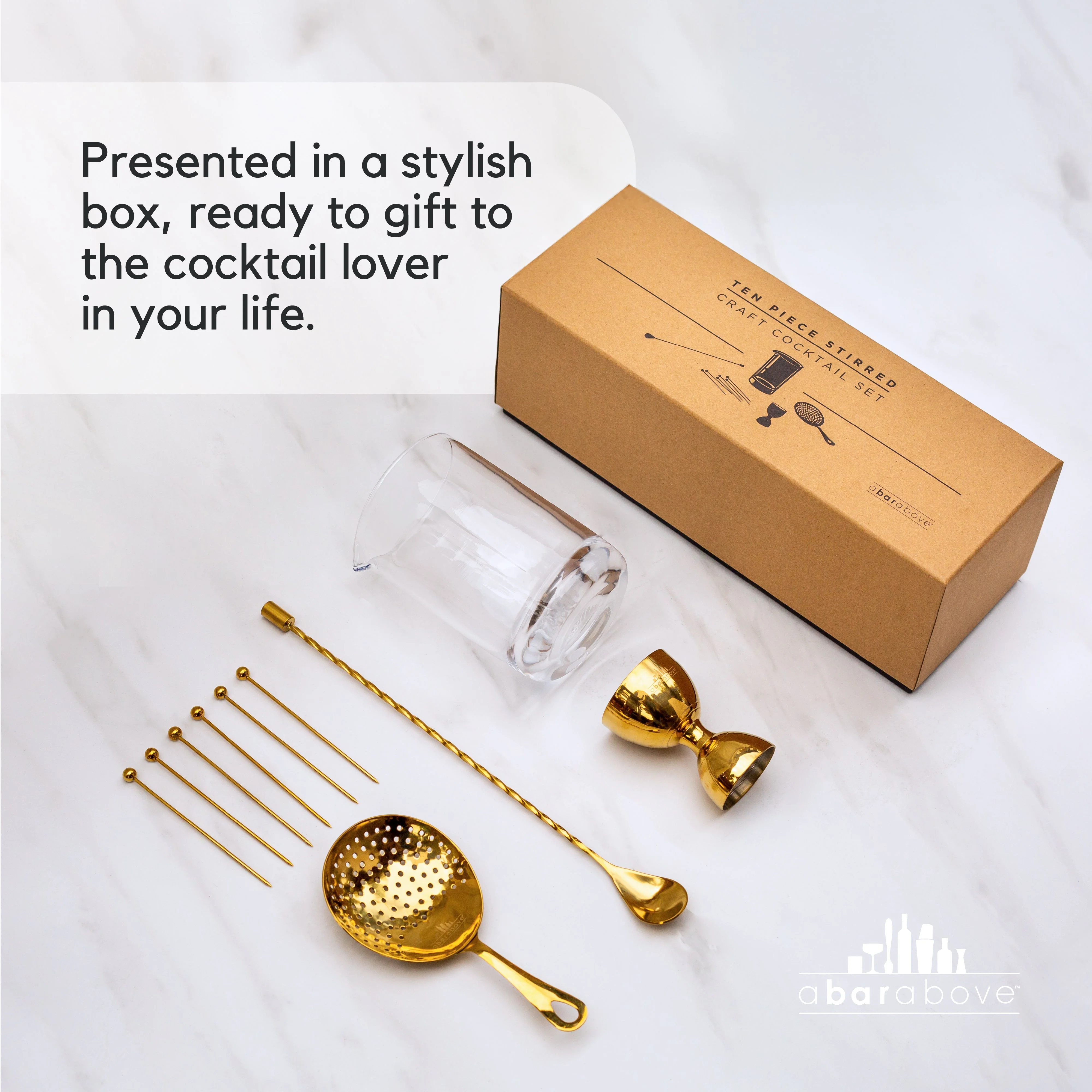 Stainless Steel 10-Piece Stirred Craft Cocktail Set - Image 5