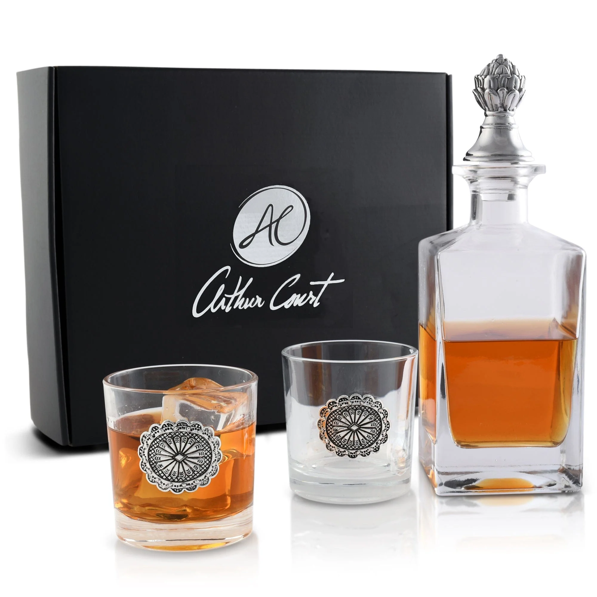 Western Concho Decanter Set with Glasses - Image 6