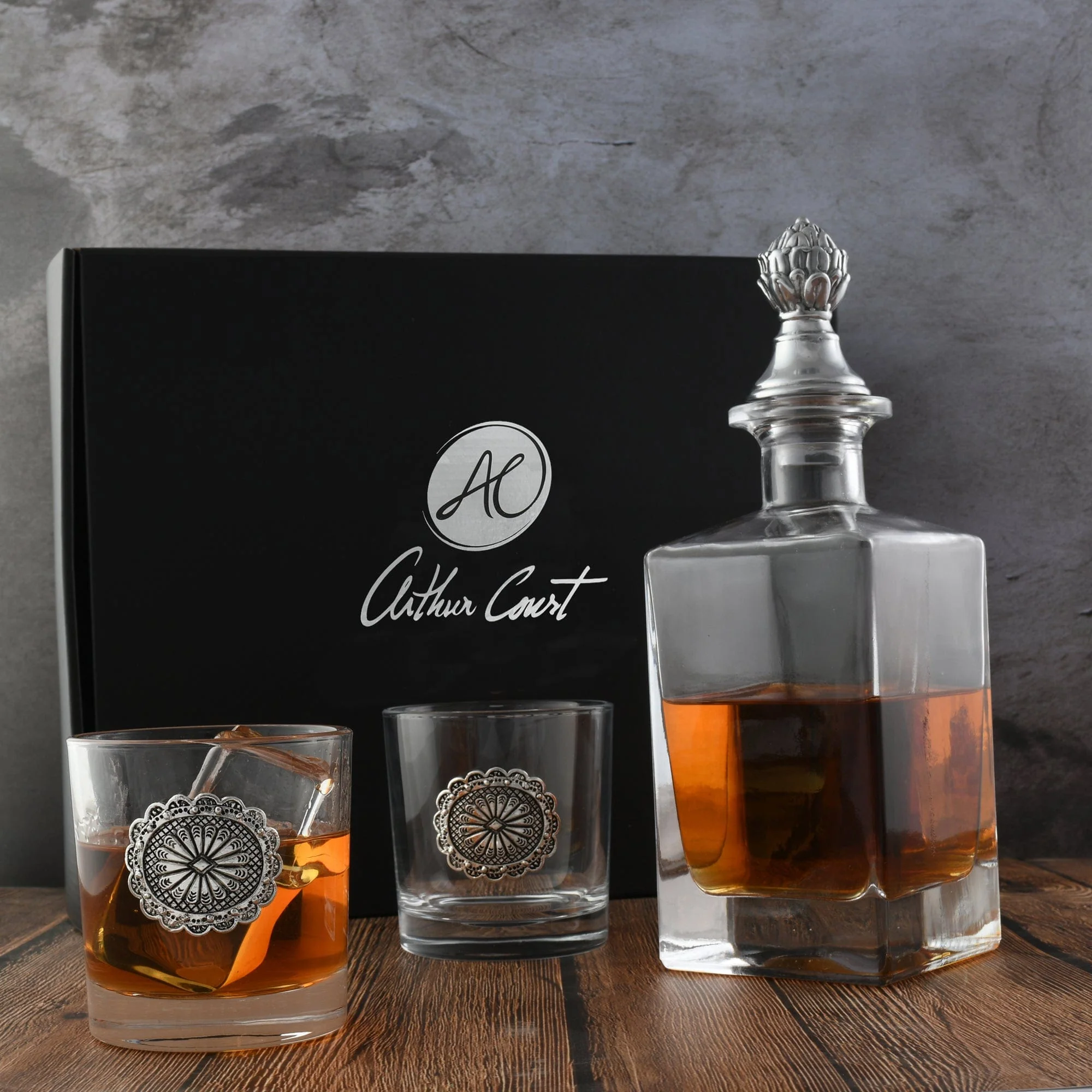 Western Concho Decanter Set with Glasses - Image 7